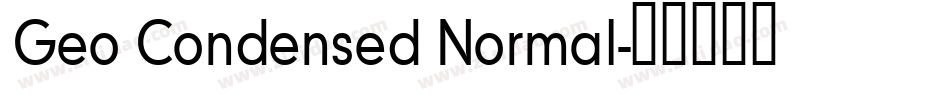 Geo Condensed Normal字体转换